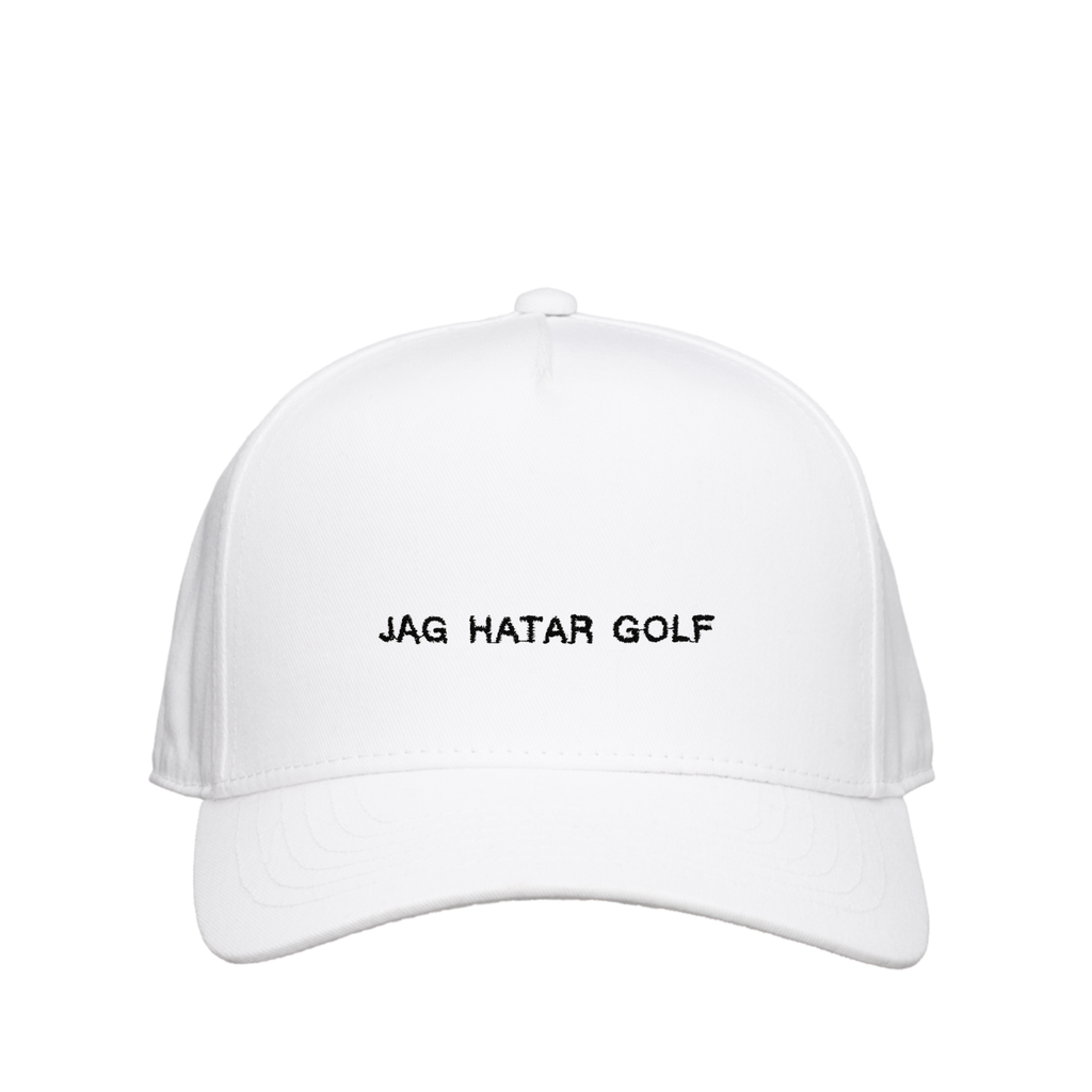 Vit golfkeps med brodyr
