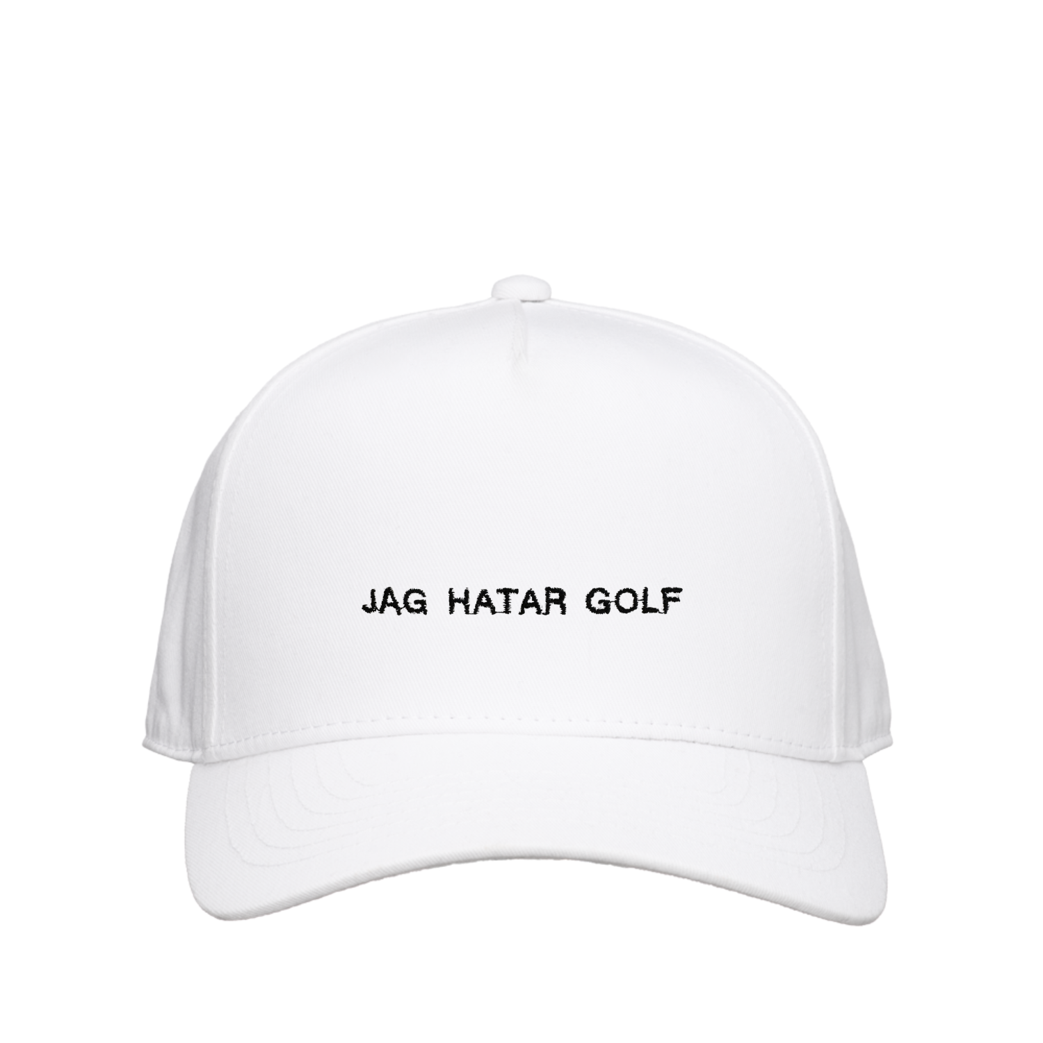 Vit golfkeps med brodyr